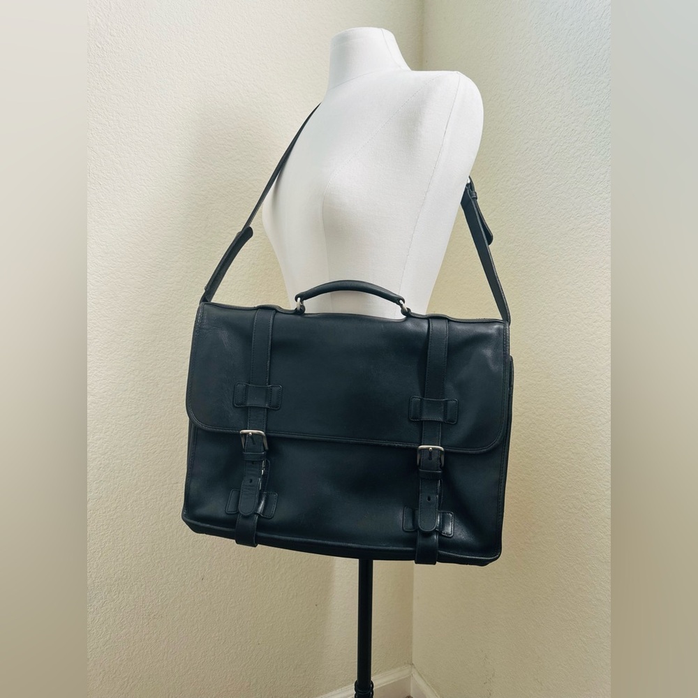 Vintage Coach Black Madison Messenger/Briefcase Bag